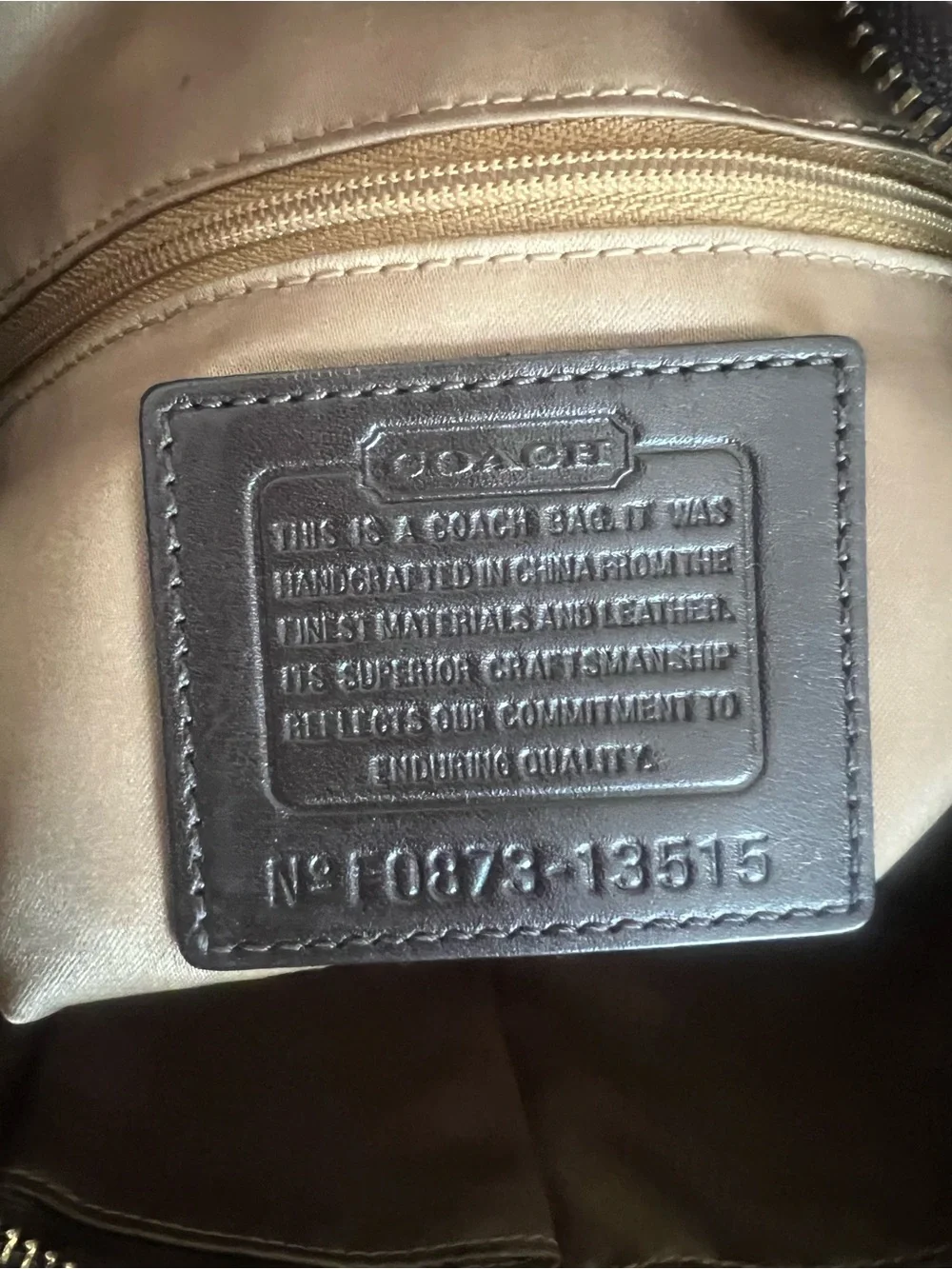Coach Zoe Patchwork Brown Metallic Hobo Bag